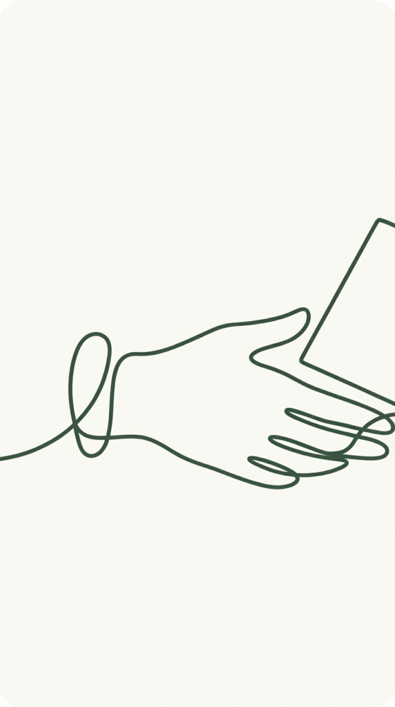 Hands Exchanging Document Left